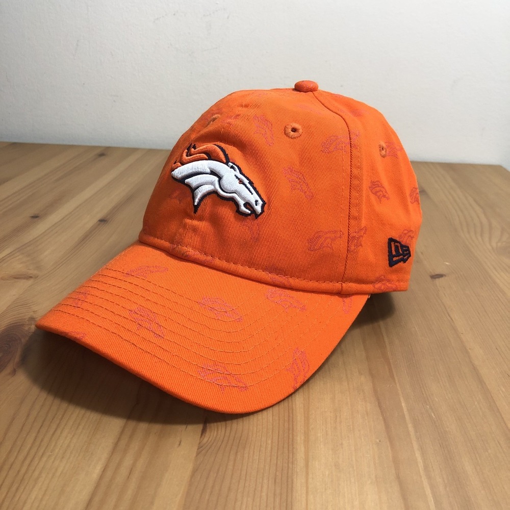 Denver Broncos New Era NFL 9TWENTY Strapback Cap Hat Womens One Size Orange Logo